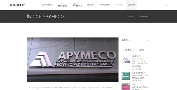 Índice Construcción APYMECO