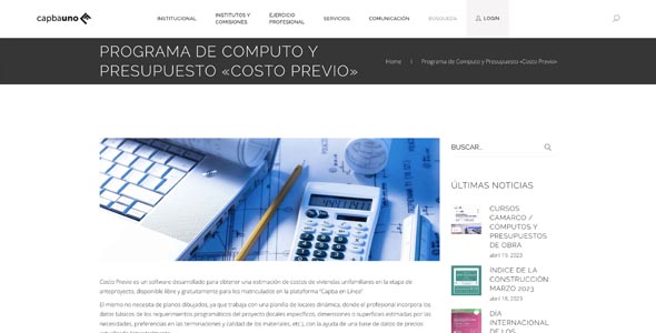 Programa Costo Previo